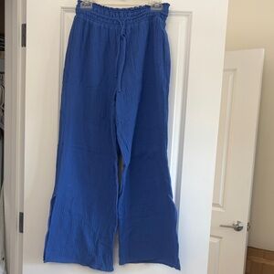 Magaschoni Royal Blue Cotton Pants